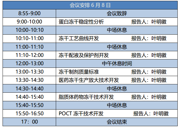 會(huì)議日程